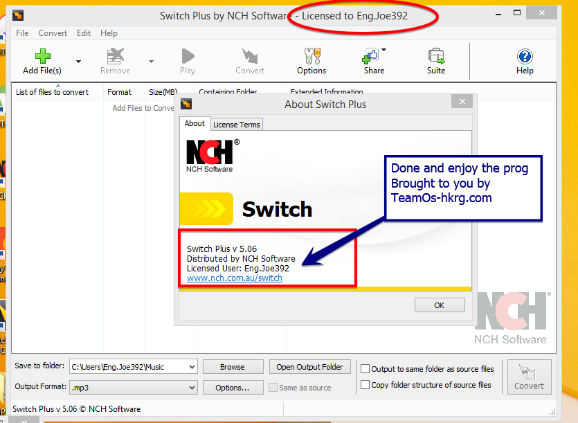 download nch switch audio file converter plus 5.19 + crack